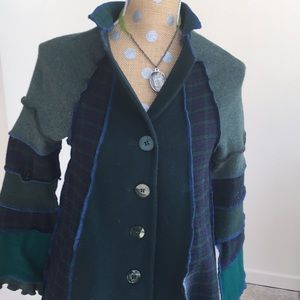 BoHo Green Sweater coat